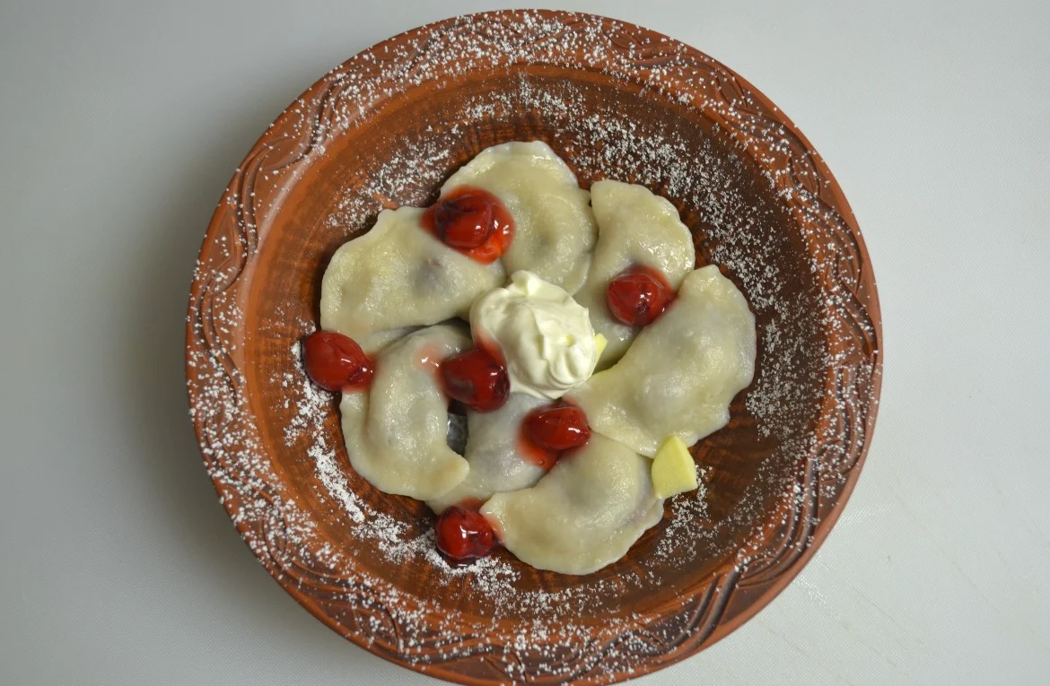 Chicken Kyiv dish at MLYN Ukrainian Restaurant Winnipeg