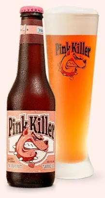 Pink Killer beer at MLYN Ukrainian Restaurant, Winnipeg