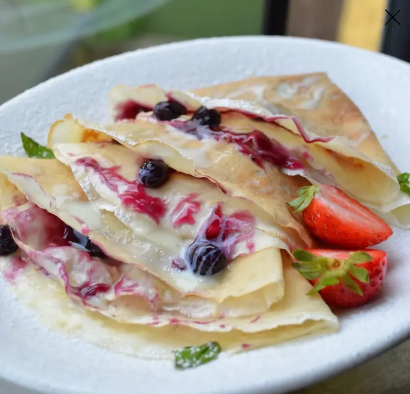 Syrnyky Ukrainian cottage cheese pancakes at MLYN Winnipeg