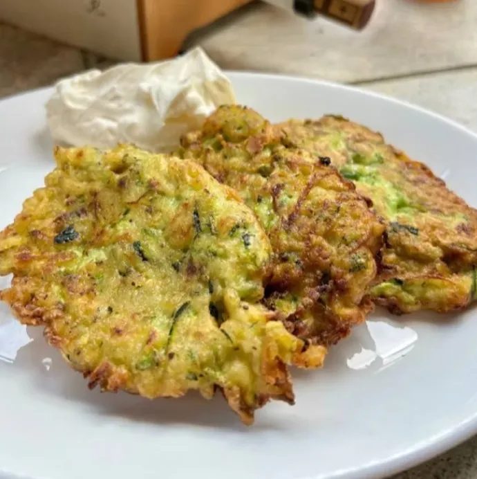 Traditional Deruny potato pancakes at MLYN Ukrainian Restaurant in Winnipeg, MB
